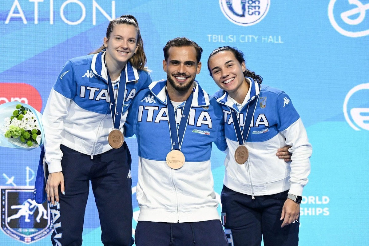 Italscherma rompe il ghiaccio, primi tre bronzi ai Mondiali di Tbilisi
