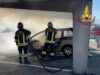 Auto a fuoco nei pressi del casello autostradale di Modena Sud